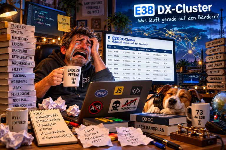 E38 DX-Cluster – Was läuft gerade auf den Bändern?